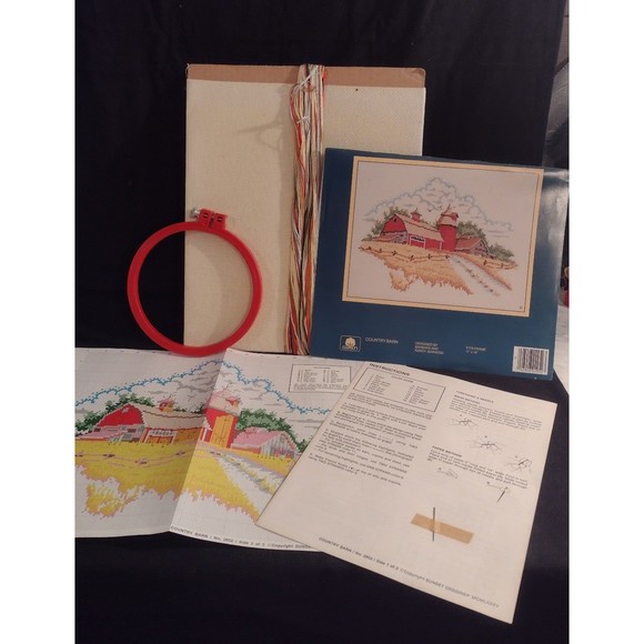 Vintage Sunset Counted Cross Stich Kit County Barn Crafting - Picture 1 of 9